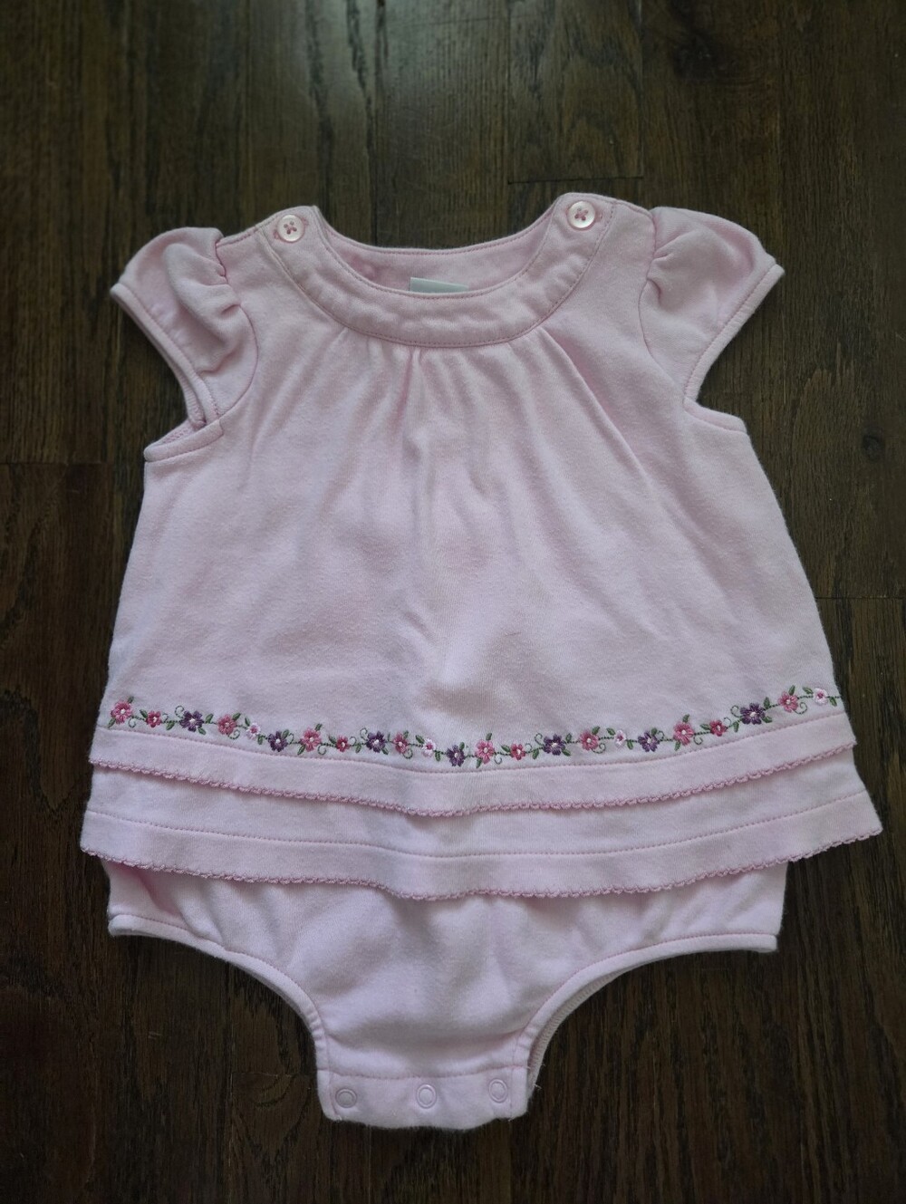 Little Me Girls 6M Pink Floral Sunsuit